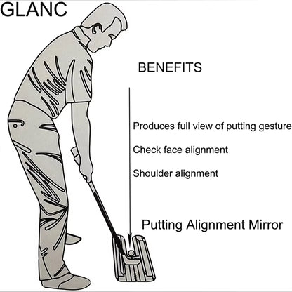 Golf Putting Alignment Mirror Portable Practice